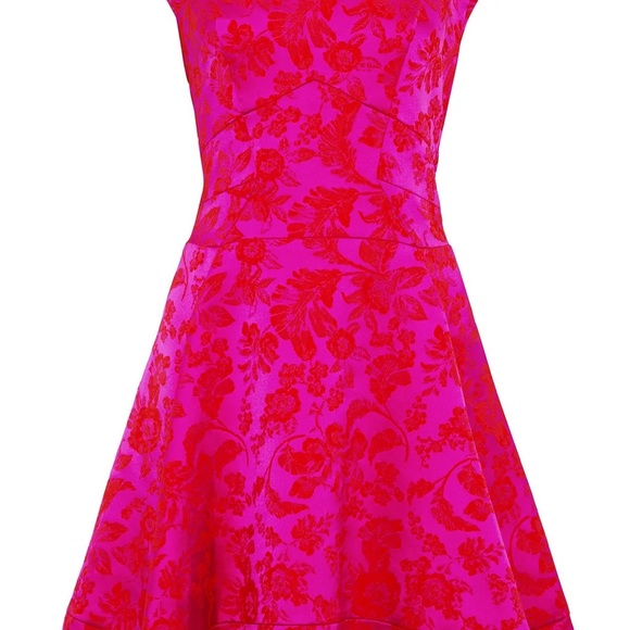 Zac Posen Flared satin-jacquard dress size 4 - Picture 4 of 9